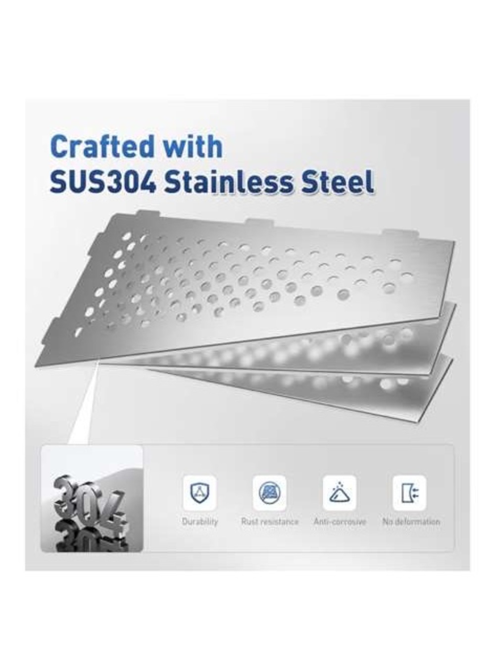Stainless Steel Perforated Grill/Drip Tray - Silver